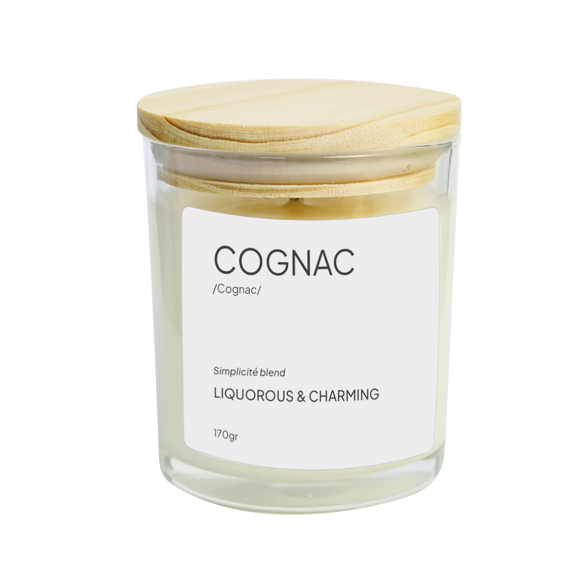 Candle Simplicité blend Cognac